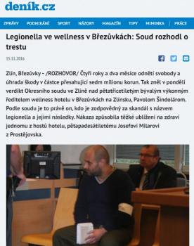 Soudní proces s majitelem hotelu ve kterém se objevila legionella