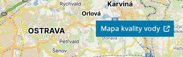 Mapa kvality vody v Ostravě
